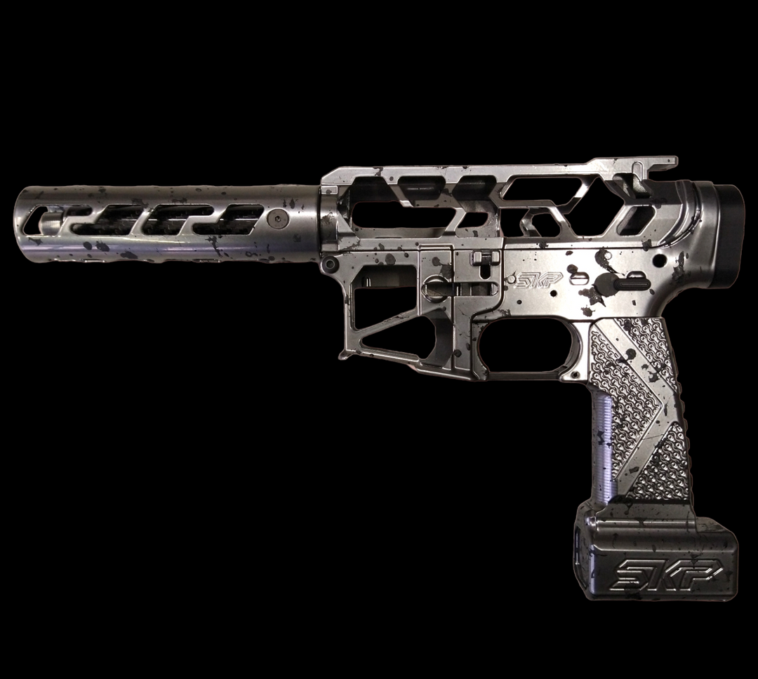 Kit receiver Halo shiny silver + grip