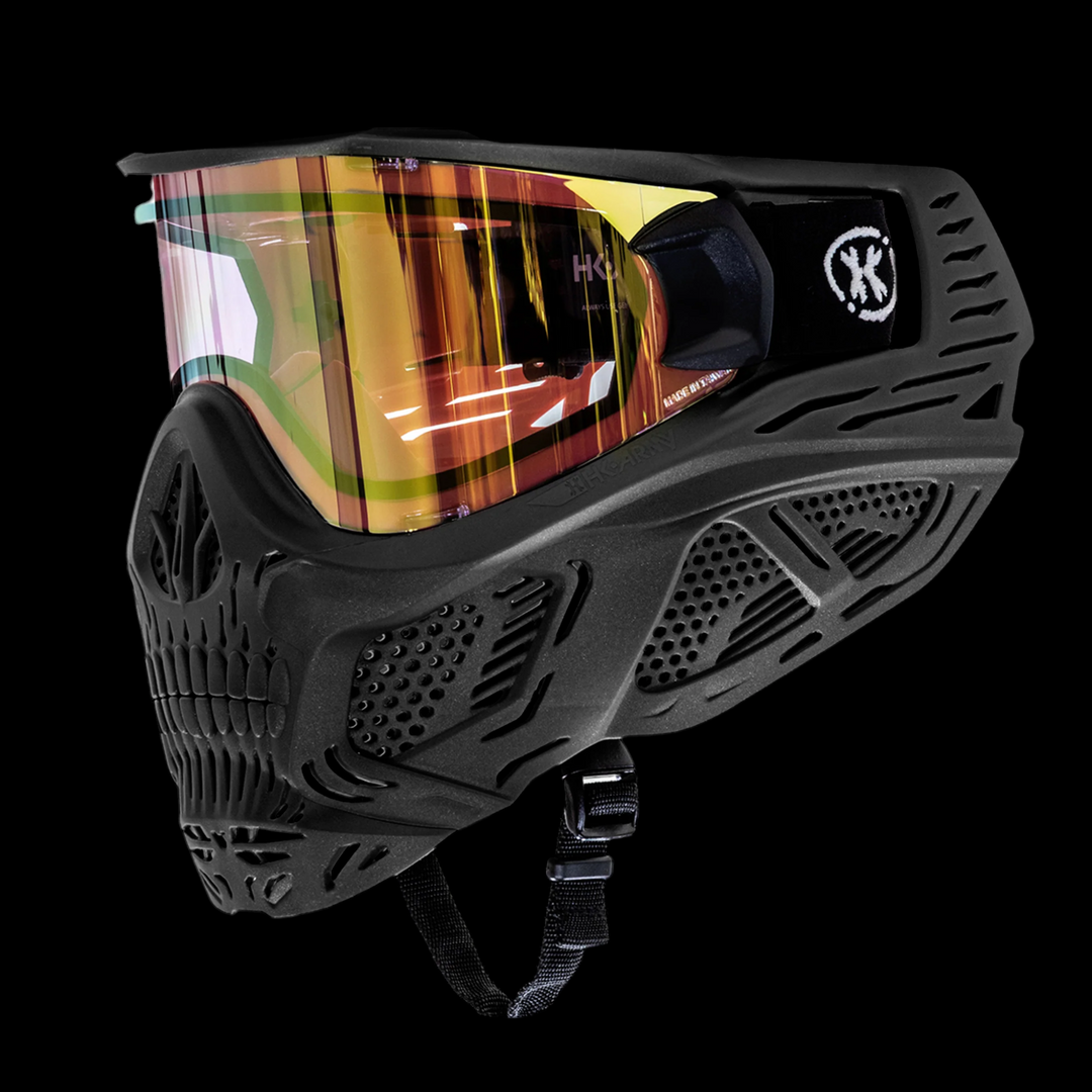 HSTL Skull Goggle "Raider" - Black w/ Gold Lens