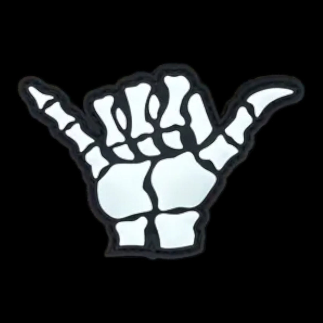 Skull hand white