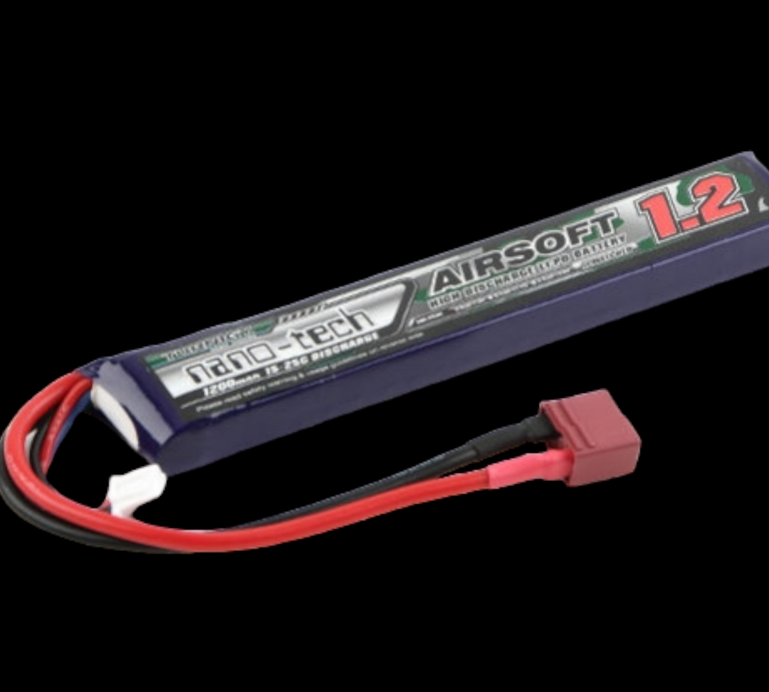 Battery turnigy nano-tech 7.4V 1200mAh 2S 15~30C Lipo Pack (T-connector)