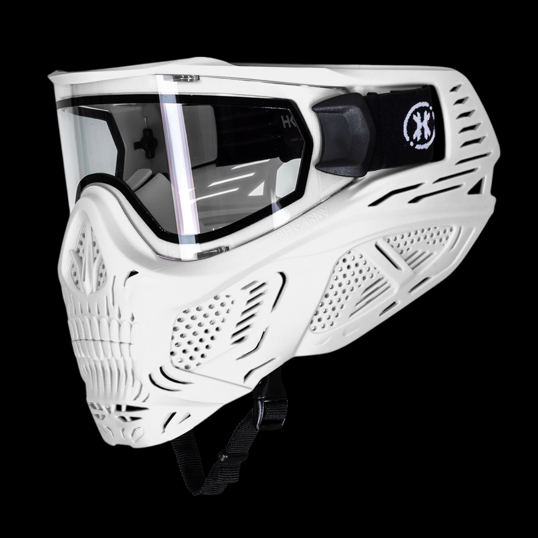 HSTL Skull Goggle - White w/ Clear Lens
