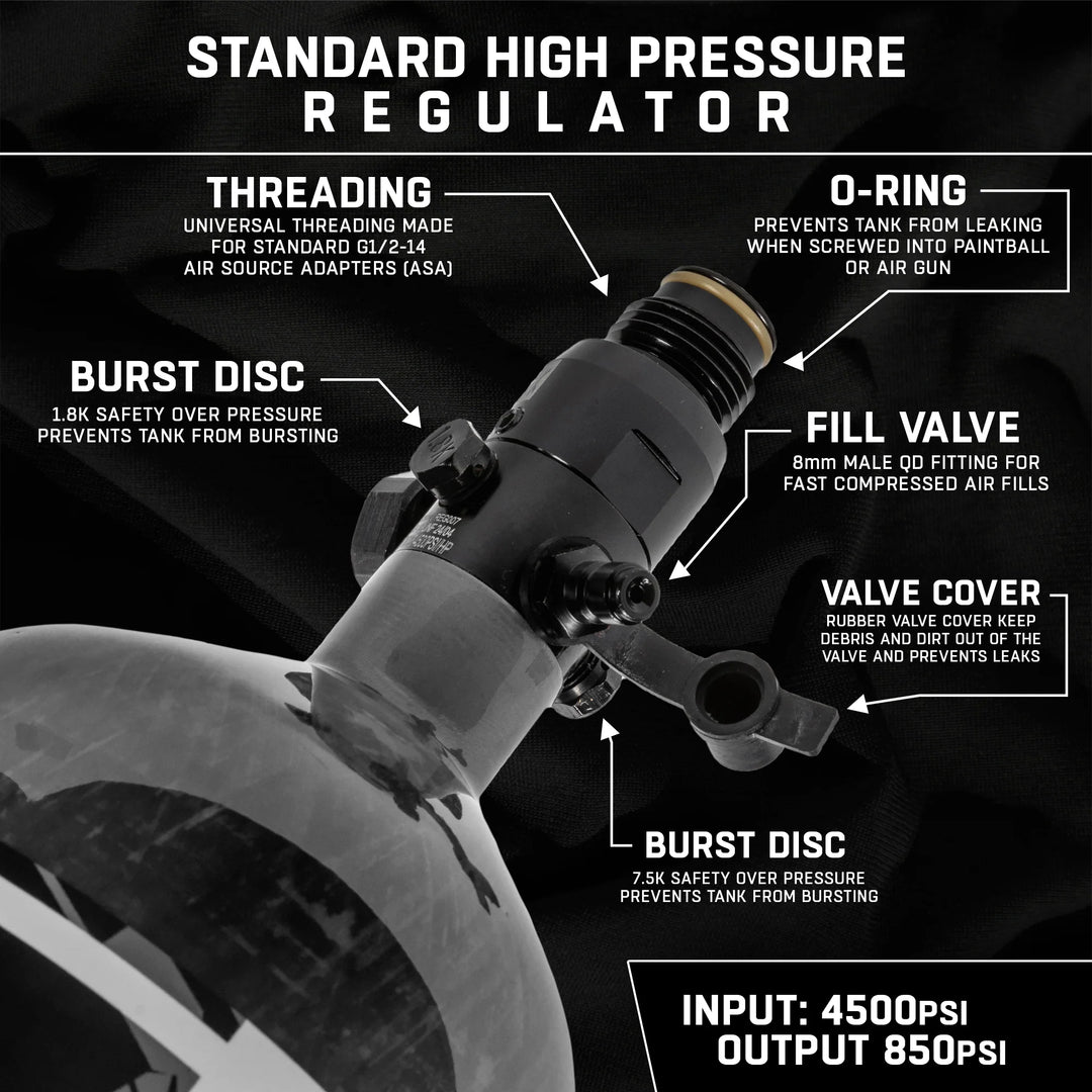 AeroLite Carbon Fiber Tank - 48ci / 4500psi - Shadow