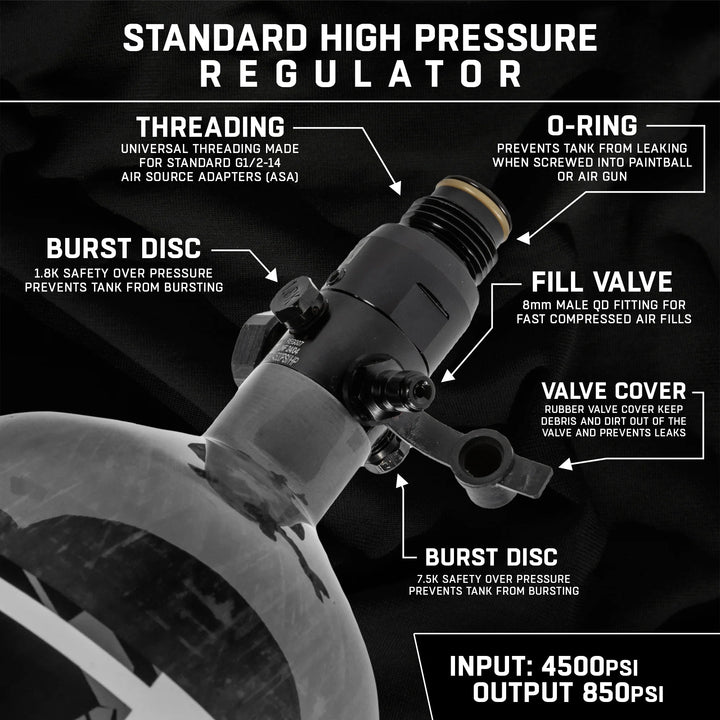 AeroLite Carbon Fiber Tank - 48ci / 4500psi - Shadow