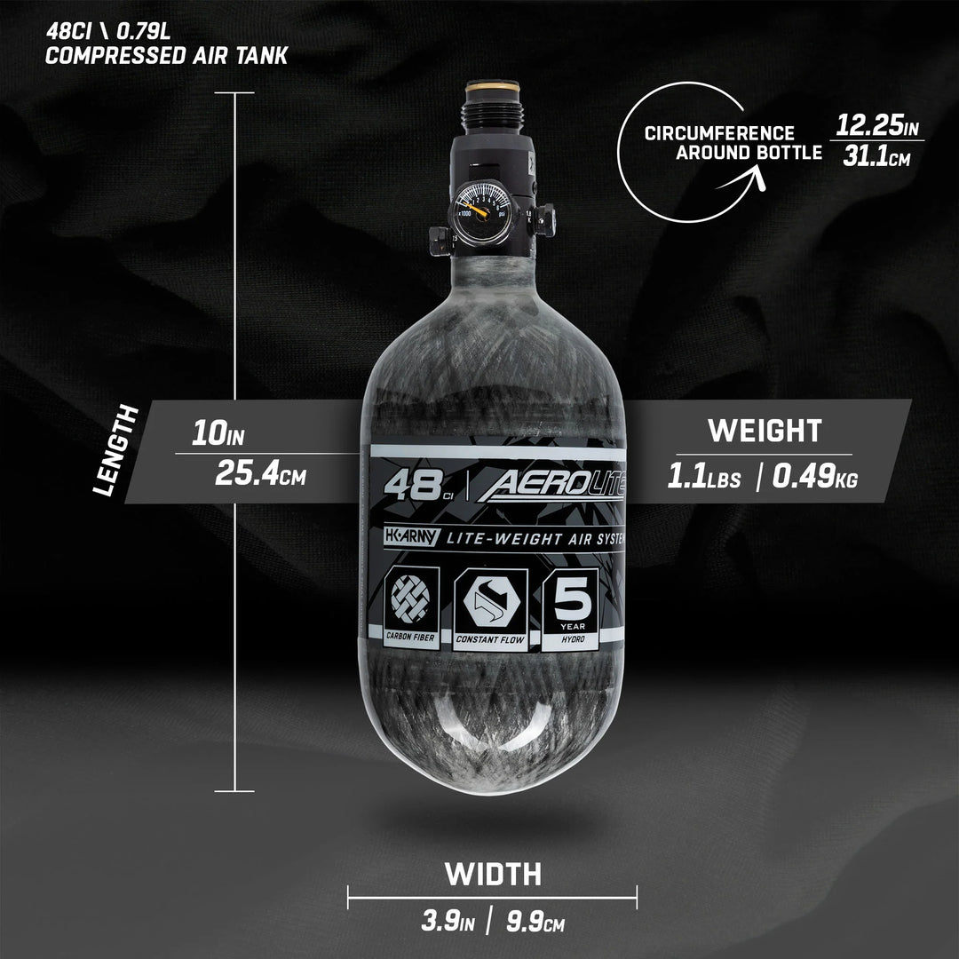 AeroLite Carbon Fiber Tank - 48ci / 4500psi - Shadow