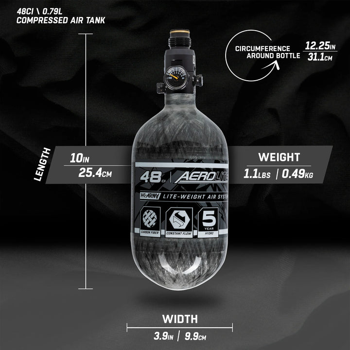 AeroLite Carbon Fiber Tank - 48ci / 4500psi - Shadow
