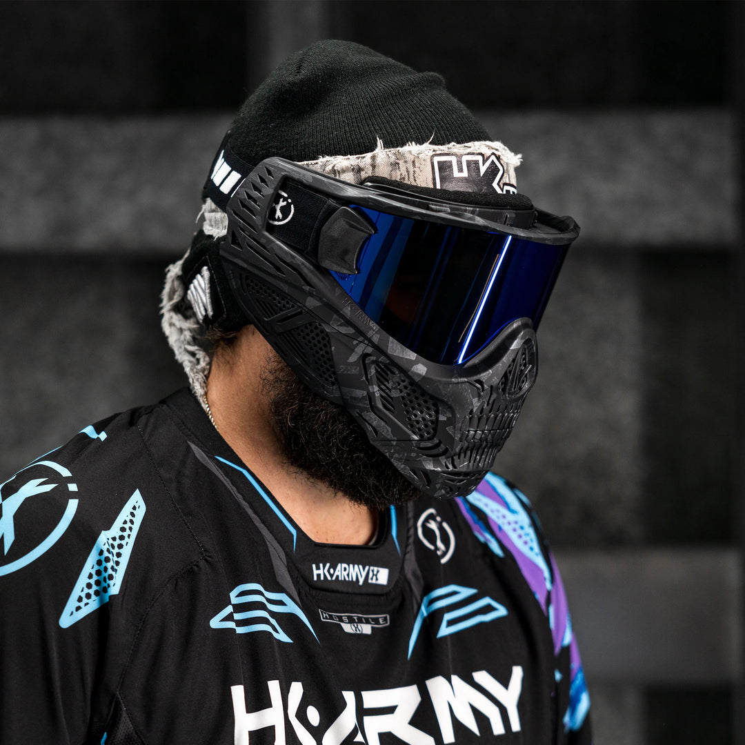 HSTL Skull Goggle "Shards" - Black w/ Ice Lens