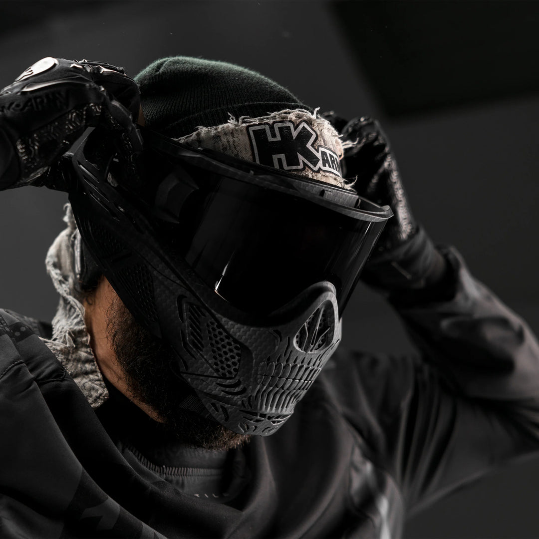 HSTL Skull Goggle "Carbon fiber" - Black w/ black Lens