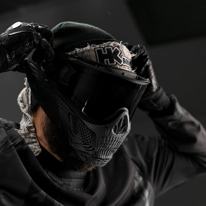 HSTL Skull Goggle "Carbon fiber" - Black w/ black Lens