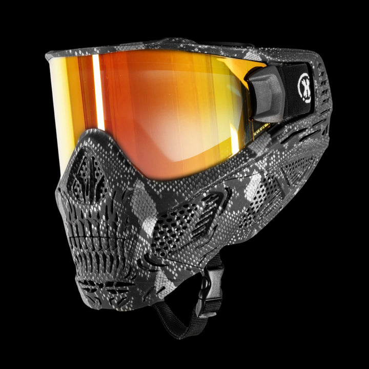 HSTL Skull Goggle "Snake grey" - Grey w/ Fire Lens