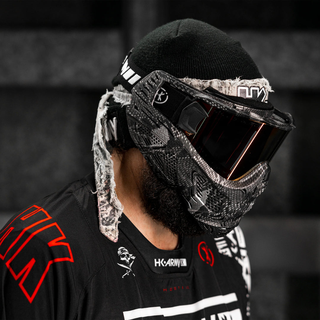 HSTL Skull Goggle "Snake grey" - Grey w/ Fire Lens